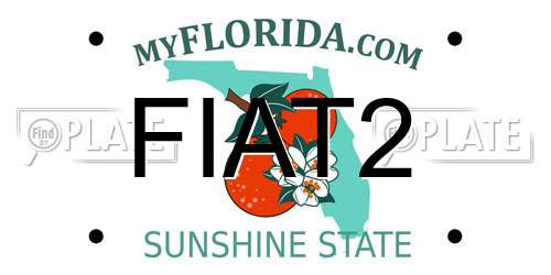 FIAT2 Florida License Plate