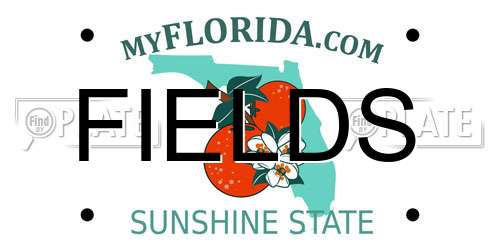 FIELDS Florida License Plate