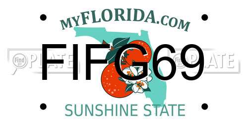 FIFG69 Florida License Plate