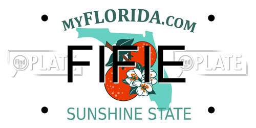FIFIE Florida License Plate