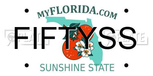 FIFTYSS Florida License Plate