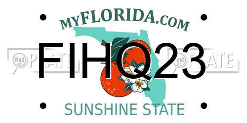 FIHQ23 Florida License Plate
