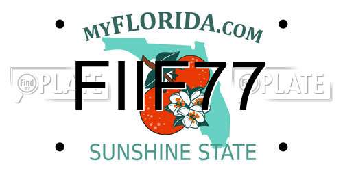 FIIF77 Florida License Plate
