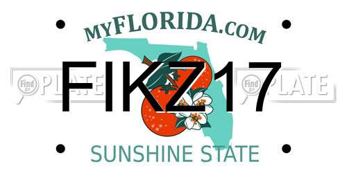 FIKZ17 Florida License Plate