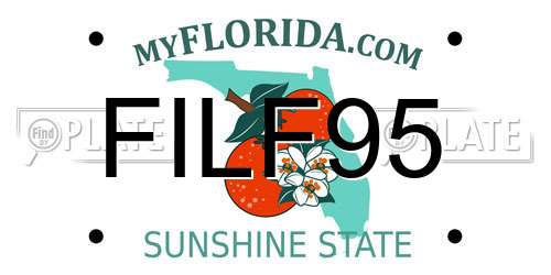 FILF95 Florida License Plate