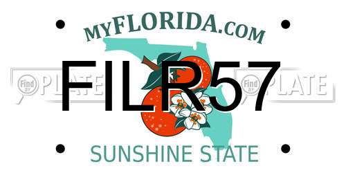 FILR57 Florida License Plate