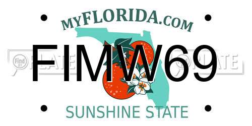 FIMW69 Florida License Plate