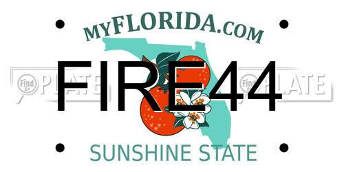 FIRE44 Florida License Plate