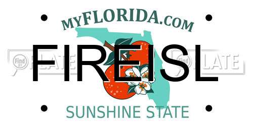 FIREISL Florida License Plate