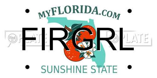 FIRGRL Florida License Plate