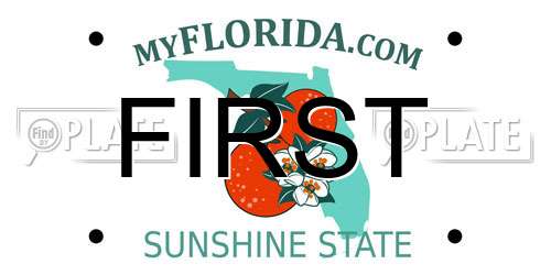 FIRST Florida License Plate
