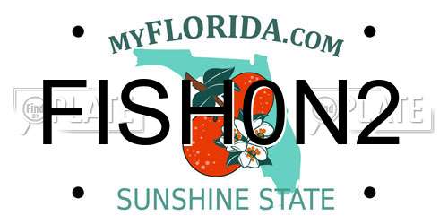 FISH0N2 Florida License Plate