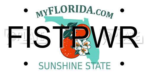 FISTPWR Florida License Plate