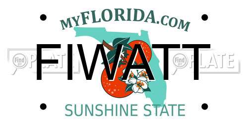 FIWATT Florida License Plate