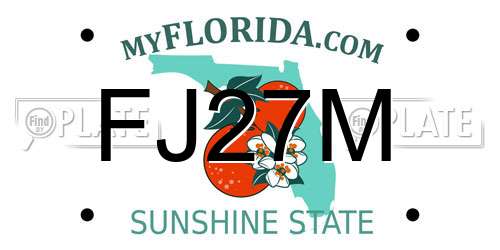 FJ27M Florida License Plate