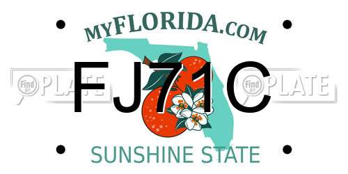 FJ71C Florida License Plate