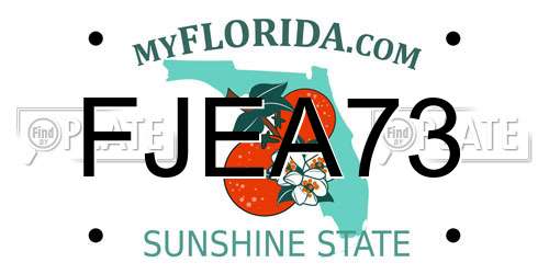 FJEA73 Florida License Plate