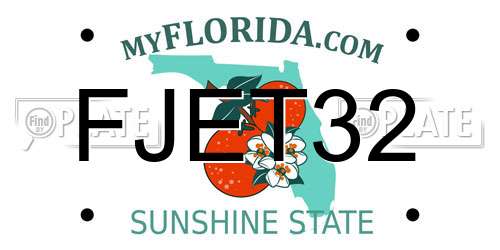 FJET32 Florida License Plate