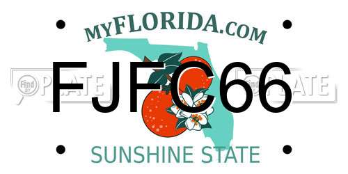 FJFC66 Florida License Plate