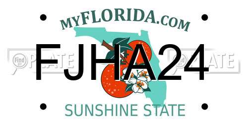 FJHA24 Florida License Plate