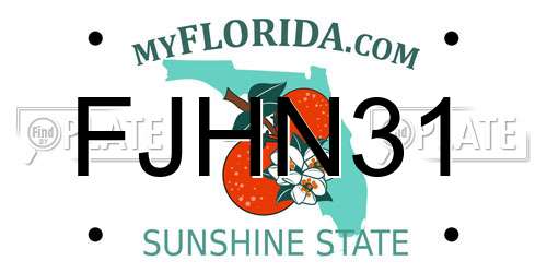 FJHN31 Florida License Plate