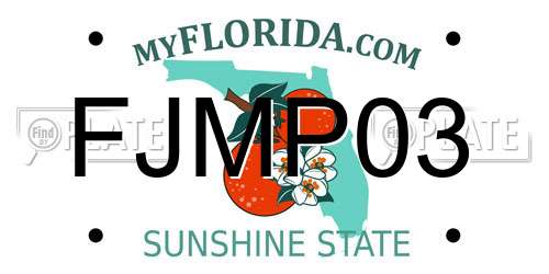 FJMP03 Florida License Plate