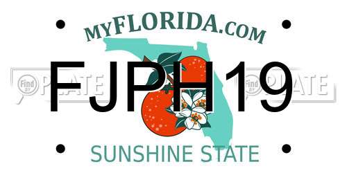 FJPH19 Florida License Plate