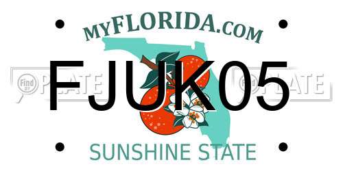 FJUK05 Florida License Plate