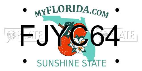 FJYC64 Florida License Plate