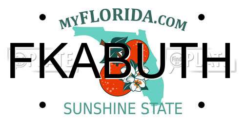 FKABUTH Florida License Plate