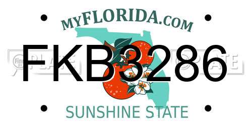 FKB3286 Florida License Plate