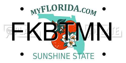 FKBTMN Florida License Plate