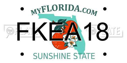 FKEA18 Florida License Plate