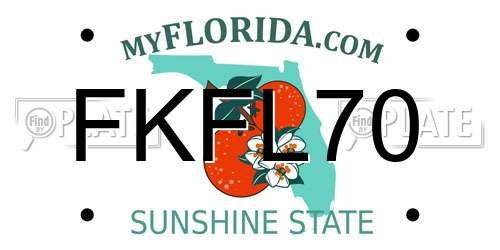 FKFL70 Florida License Plate