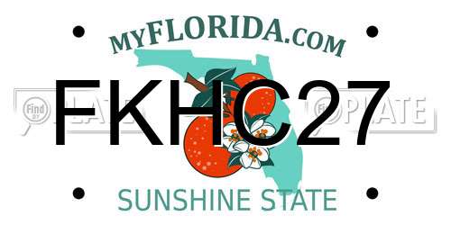 FKHC27 Florida License Plate