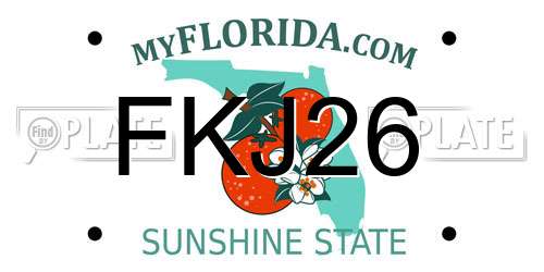 FKJ26 Florida License Plate
