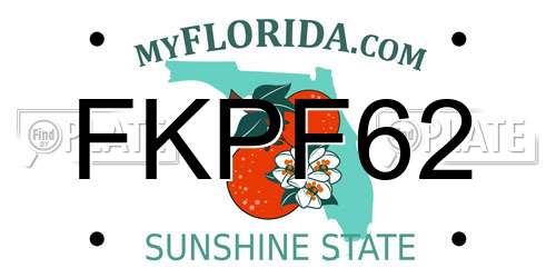 FKPF62 Florida License Plate