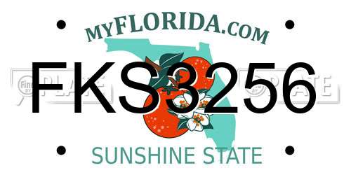FKS3256 Florida License Plate