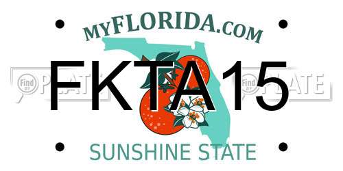 FKTA15 Florida License Plate