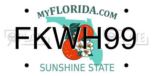 FKWH99 Florida License Plate