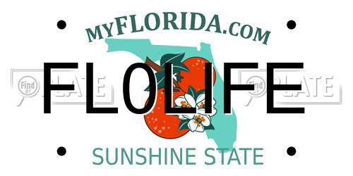 FL0LIFE Florida License Plate