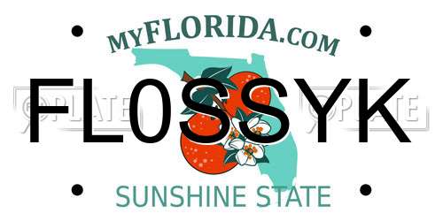 FL0SSYK Florida License Plate