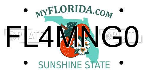FL4MNG0 Florida License Plate