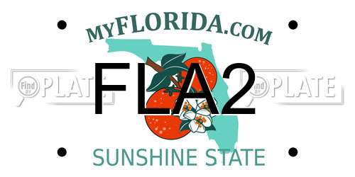 FLA2 Florida License Plate
