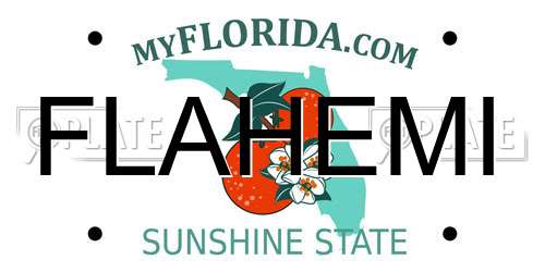 FLAHEMI Florida License Plate