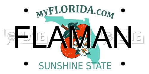 FLAMAN Florida License Plate