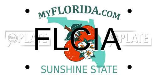 FLCIA Florida License Plate