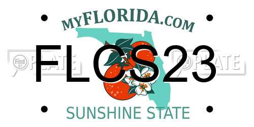 FLCS23 Florida License Plate