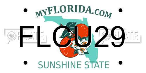 FLCU29 Florida License Plate