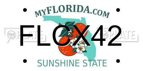 FLCX42 Florida License Plate